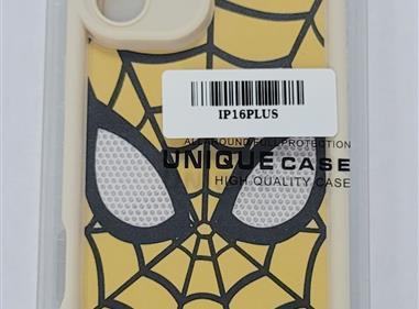 Yellow Spider-Man Face Case for iPhone 16 Plus – Marvel-Inspired Heroic Design product