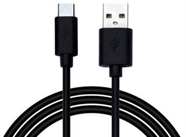 High Quality 6-Feet Rubberized  Type-C Cable Cord in Black without package product