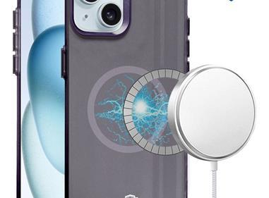 iPhone 15 METKASE Matte Finish [Magnetic Circle] Premium Raised Camera Edge Hybrid - Purple product