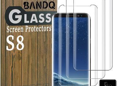 Pack of 3 Samsung Galaxy S8 Tempered Glass Screen Protectors – Case Friendly, HD Clear & Bubble-Free Application product