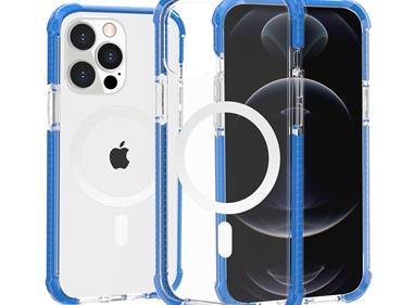 iPhone 15 Acrylic [Magnetic Circle] Tough 2.5mm Transparent ShockProof Hybrid - Blue product