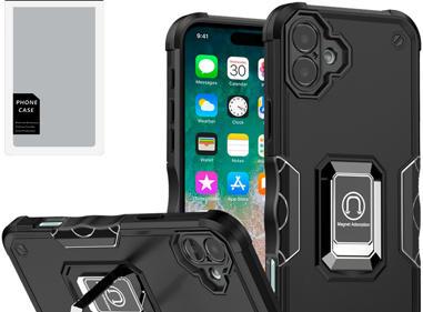 iPhone 16 Plus 6.7" OPTIMUM Magnetic Ring Stand Hybrid Case | Rugged Shockproof Kickstand Cover with Sleek Design product