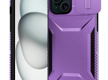  iPhone 15 Ultimate U Design Hybrid with Camera Window Covering - Purple product