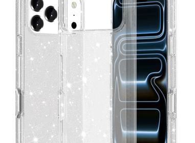 Apple iPhone 18 Pro Max Glitter Ultra Thick 3mm Transparent Hybrid Case Cover - Available In Multiple Colors product