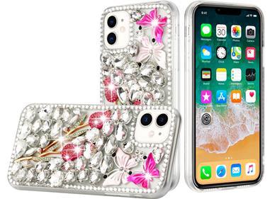  iPhone 15 Full Diamond with Ornaments Case Cover - Crystal Exquisite Garden product