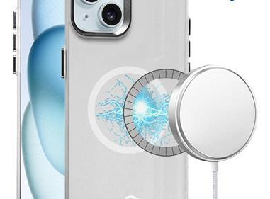 iPhone 15 METKASE Matte Finish [Magnetic Circle] Premium Raised Camera Edge Hybrid - Clear product
