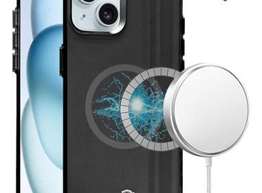 iPhone 15 METKASE Matte Finish [Magnetic Circle] Premium Raised Camera Edge Hybrid - Black product