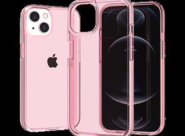 iPhone 15 Sturdy Ultra Thick 3mm Transparent Hybrid Case Cover - Pink product