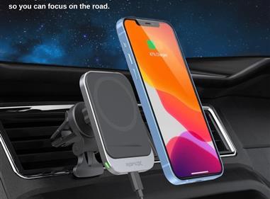 RapidX Dashio MW1 Car Vent Mount & Magnetic Wireless Charger Pad-Black product