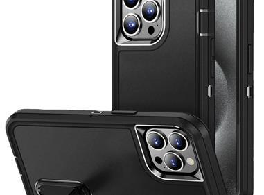  iPhone 15 PEAK 3in1 Toughest Hybrid with Stand - Black/Black product
