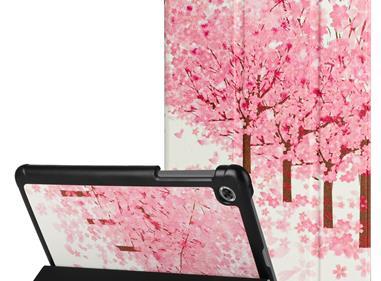  Alcatel Joy Tab 2 Trifold Magnetic Closure PU Leather Case Cover - Sakura Floral product