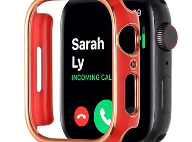 44mm Chromed iWatch Screen Frame - Chromed Gold+Red product