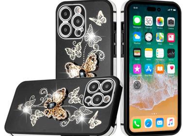 Apple iPhone 14 PRO 6.1" SPLENDID Glitter Butterfly Soft TPU Case Cover – Stylish & Flexible product
