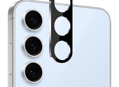 Samsung Galaxy S24 FE Camera Lens Colored Edge Tempered Glass Protector - Black product