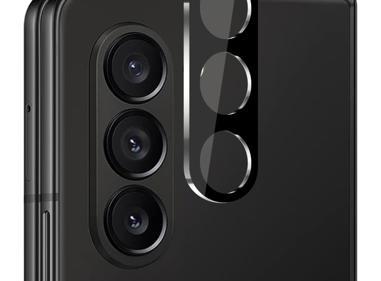 Samsung Galaxy Z Fold 6 Camera Lens Colored Edge Tempered Glass Protector - Black product