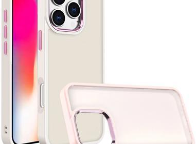 iPhone 16 Pro 6.3" Polished Oil Acrylic Hybrid Case | Thick Clear Back with Metal Buttons & Shockproof Protection product