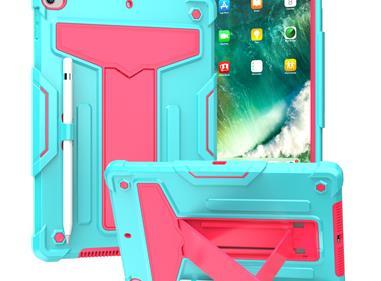 Apple iPad 10th Gen 2022 Tablet Vertical 3in1 Tough Hybrid Kickstand - Teal/Hot Pink product
