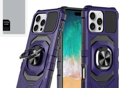iPhone 16 Pro Max 6.9-Inch Robotic Hybrid Case – Shockproof Rugged Cover with Built-in Magnetic Ring Stand & Kickstand Function, Full-Body Protection product
