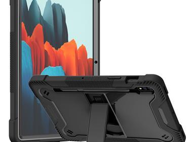 Samsung Tab S8 Tough Tablet Strong Kickstand Hybrid Case Cover - Black product