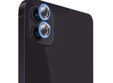 iPhone 11 Case with Blue Camera Lens Protector – Sleek Black Finish product
