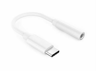 Digital-chipped Earpiece Adapter for Type C (no mic) in White product