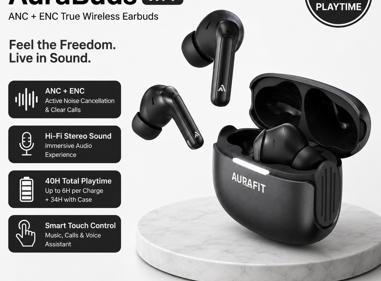 AuraFit AuraBuds WF7 ANC + ENC True Wireless Earbuds product