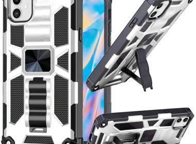 Apple iPhone 14 PRO 6.1" Machine-Style Magnetic Kickstand Case Cover | Rugged Hybrid with Metal Ring Stand product
