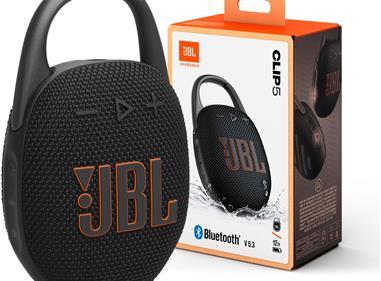JBL Clip 5 - Ultra-Portable, Waterproof & Dustproof Bluetooth Speaker, Big Pro Sound with Punchy bass, Integrated Carabiner, Up to 12 Hours of Play, Made in Part with Recycled Materials (Black) product
