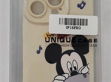 Mickey Selfie Beige iPhone 16 Pro Case – Fun Cartoon Design product