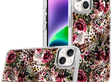 For iPhone 13/14 Beautiful Epoxy Designs With Chrome Metallic Edges Hybrid - 1 product