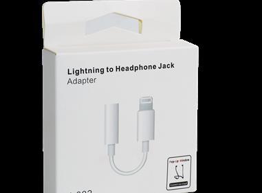 Wired Bluetooth Lightning to Headphone Jack Adapter with Pop-up Window in White product