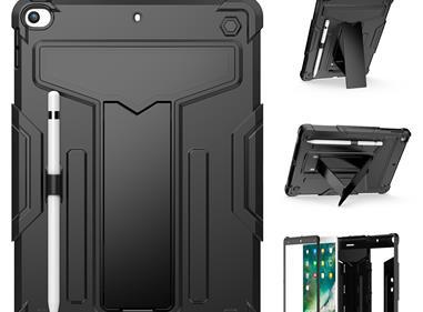  Apple iPad Air 11inch 2024 Tablet Vertical 3in1 Tough Hybrid Kickstand - Black/Black product