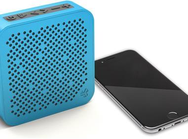 JLab Crasher Mini Wireless Bluetooth Speaker | Bluetooth 2.1 | 18 Hour Battery Life | Water Resistant & Dust Resistant | USB + AUX Backup Available | Blue product