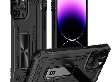 iPhone 15 Plus Mighty Zinc Alloy Kickstand Hybrid Case with UV Oil Finish – Premium Protection & Style product