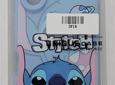 Stitch-Inspired Blue Silicone Phone Case – Model IP16 product