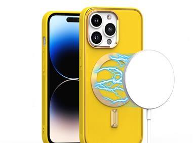 iPhone 15 Ultimate Quality PU Leather Hybrid Case Cover - Yellow product