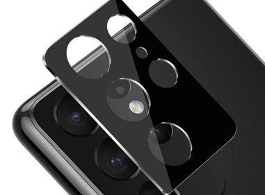 Samsung Galaxy S21 Ultra Black Camera Lens Protector Tempered Glass product