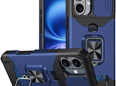 For iPhone 17 Premium Quality Complete Magnetic Metal Ring Stand Camera Protection Hybrid Case Cover product