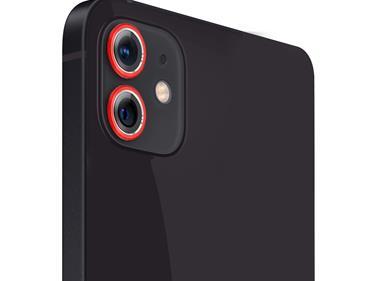 iPhone 12 (Dual Camera Punch) 2 Camera Colored Edged Tempered Glass - Red product