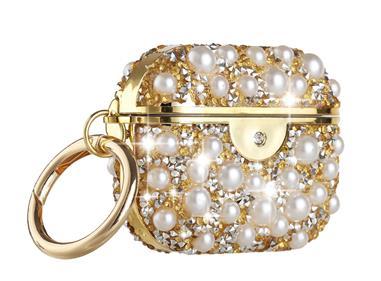 AirPods 3 Pearl Diamond Glitter Hybrid Case Cover - Gold product