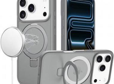 Apple iPhone 18 Pro Max Magnetic Matching Ring Stand Full Rotation Matte Hybrid- available in multiple colors product