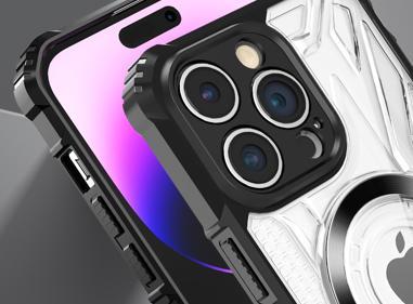 Apple iPhone 11 Magnetic Circle Rugged Hybrid Clear Case - Black product