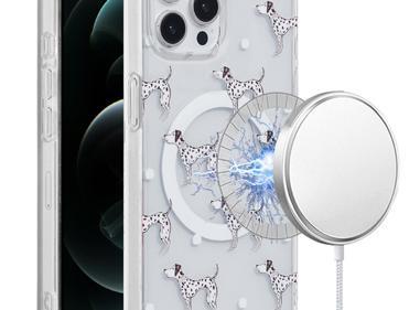 iPhone 12 Pro Max 6.7" [Magnetic Circle] Double Layer IMD TPU Case – Cute Dogs Design product