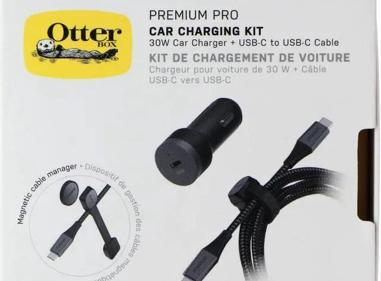 OtterBox Premium Pro 30W Car Charging Kit with Lightning to USB-C Cable (2M / 6.6ft) product