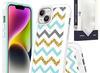 iPhone 15 METKASE Premium Exotic Design Hybrid Case in Slide-Out Package - Zigzag product