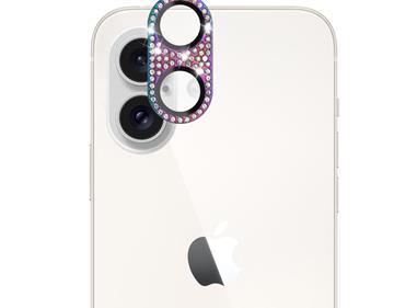 iPhone 16 Plus 6.7 inch Diamond Bling Camera Lens Full Tempered Glass - Mixed Color product