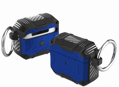 AirPods 3 Rugged ShockProof Hybrid With Metal Hook Case Cover - Dark Blue product