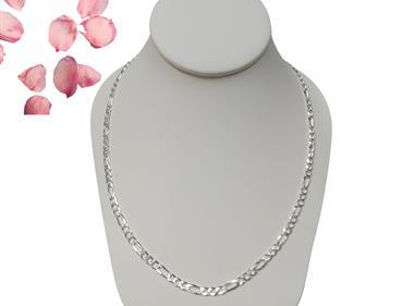 Necklace Sterling Silver 925 Figaro,18.7 Gr, 5mm, 22" product
