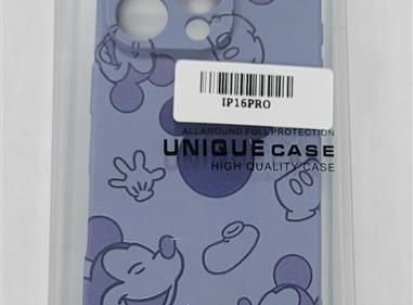 Classic Mickey Mouse Sketch iPhone 16 Pro Case – Playful Lavender Design product