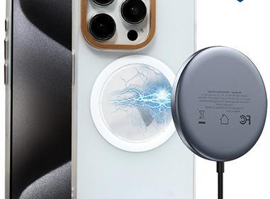  iPhone 15 METKASE Premium Chrome Edged Camera [Magnetic Circle] Shockproof Hybrid - Clear product